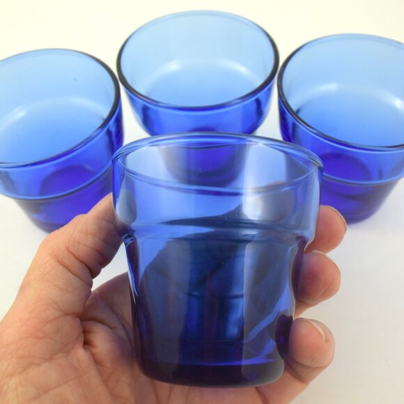 4 Anchor Hocking Cobalt Blue "Planter Pot" Tealight/Votive Holders - Picture 9 of 9